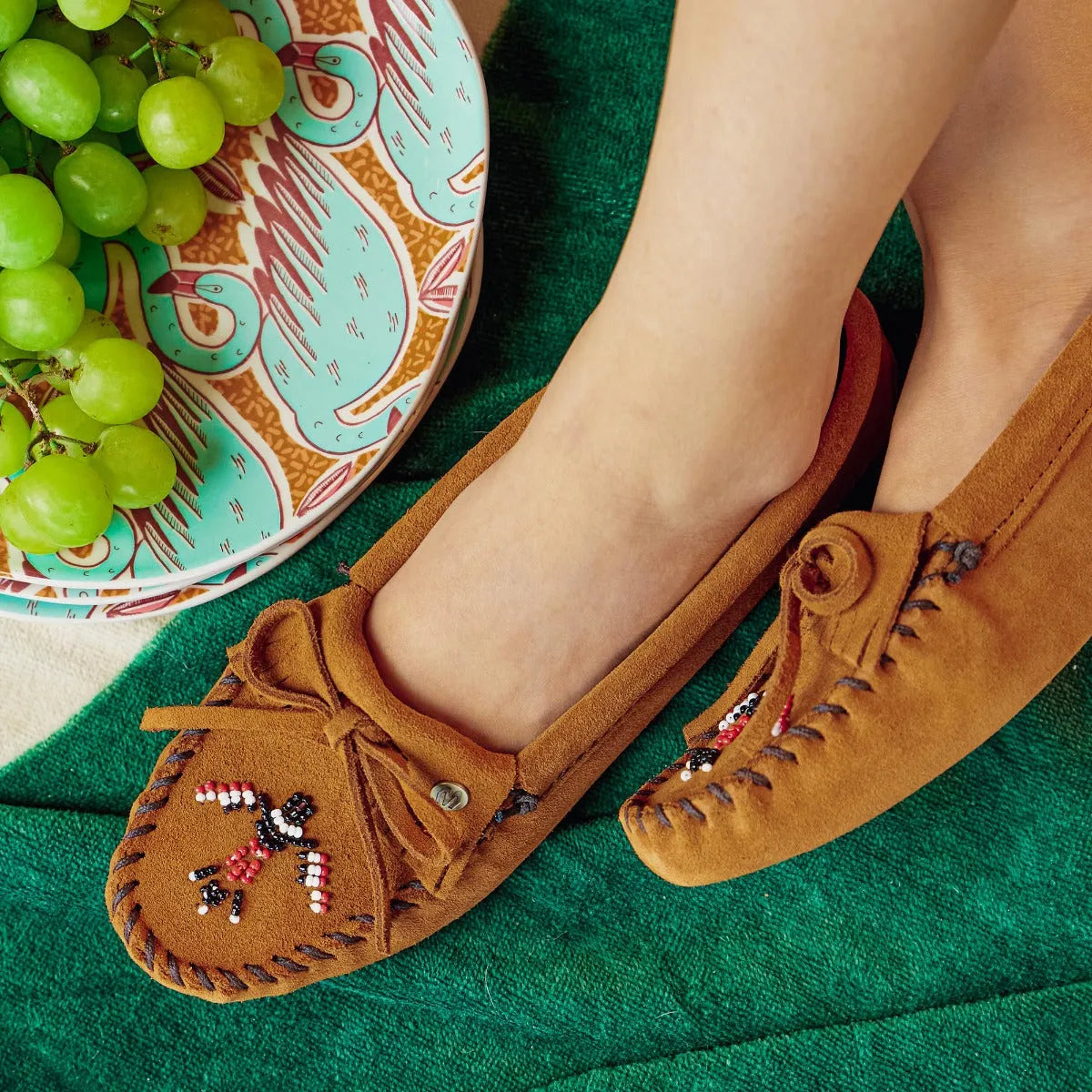 Thunderbird Animikii Softsole Suede - Womens Moccasin by Minnetonka