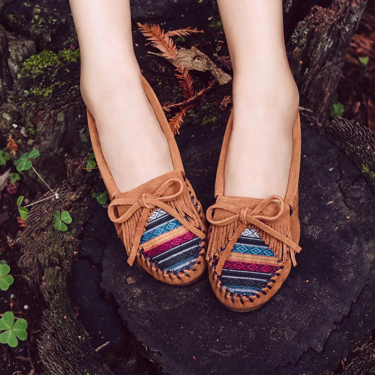 Arizona Kilty Suede Moccasins - by Minnetonka