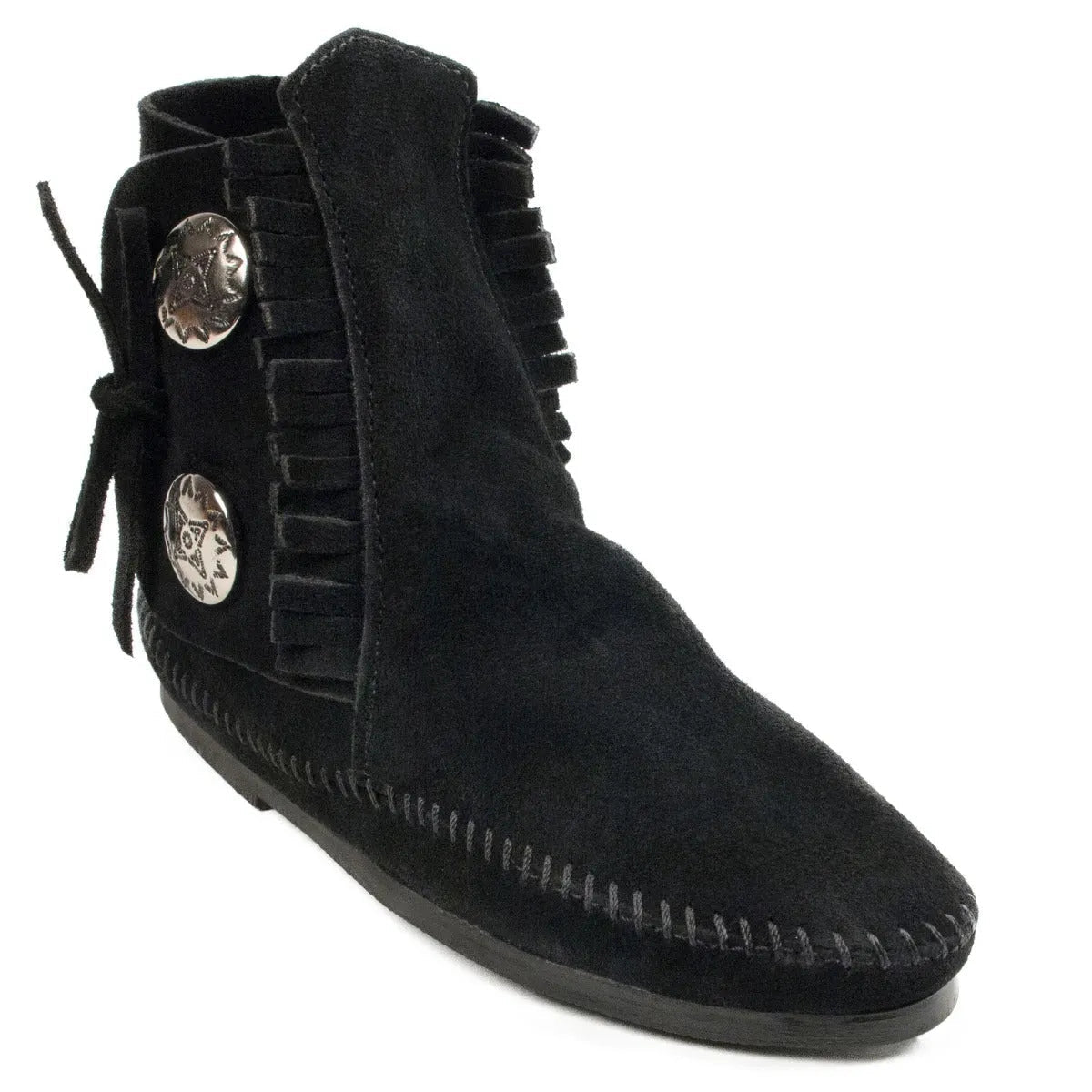 Two Button Hardsole Boot - Women's Booties by Minnetonka