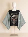 Johnny Cash Handmade Boho Poncho Top ~ One Size