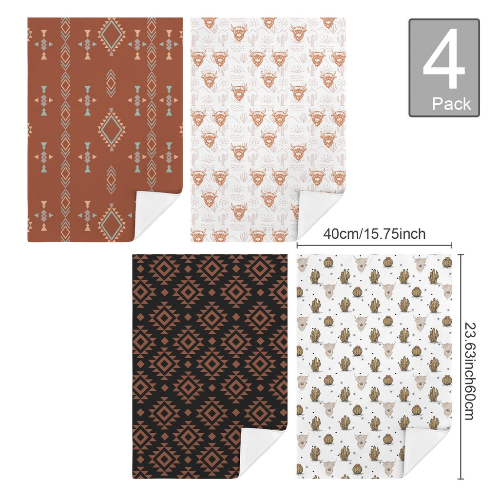 Highlands Southwest Set of 4 Kitchen Dish Towels