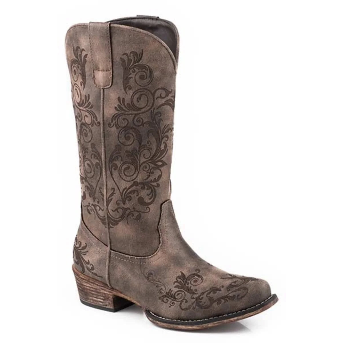 Tall Stuff Women's Brown Cowgirl Boots by Roper
