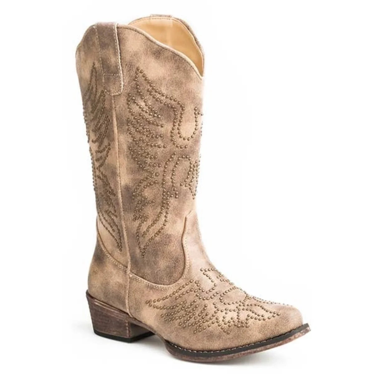 Eaglets Women's Tan Cowgirl Boots by Roper