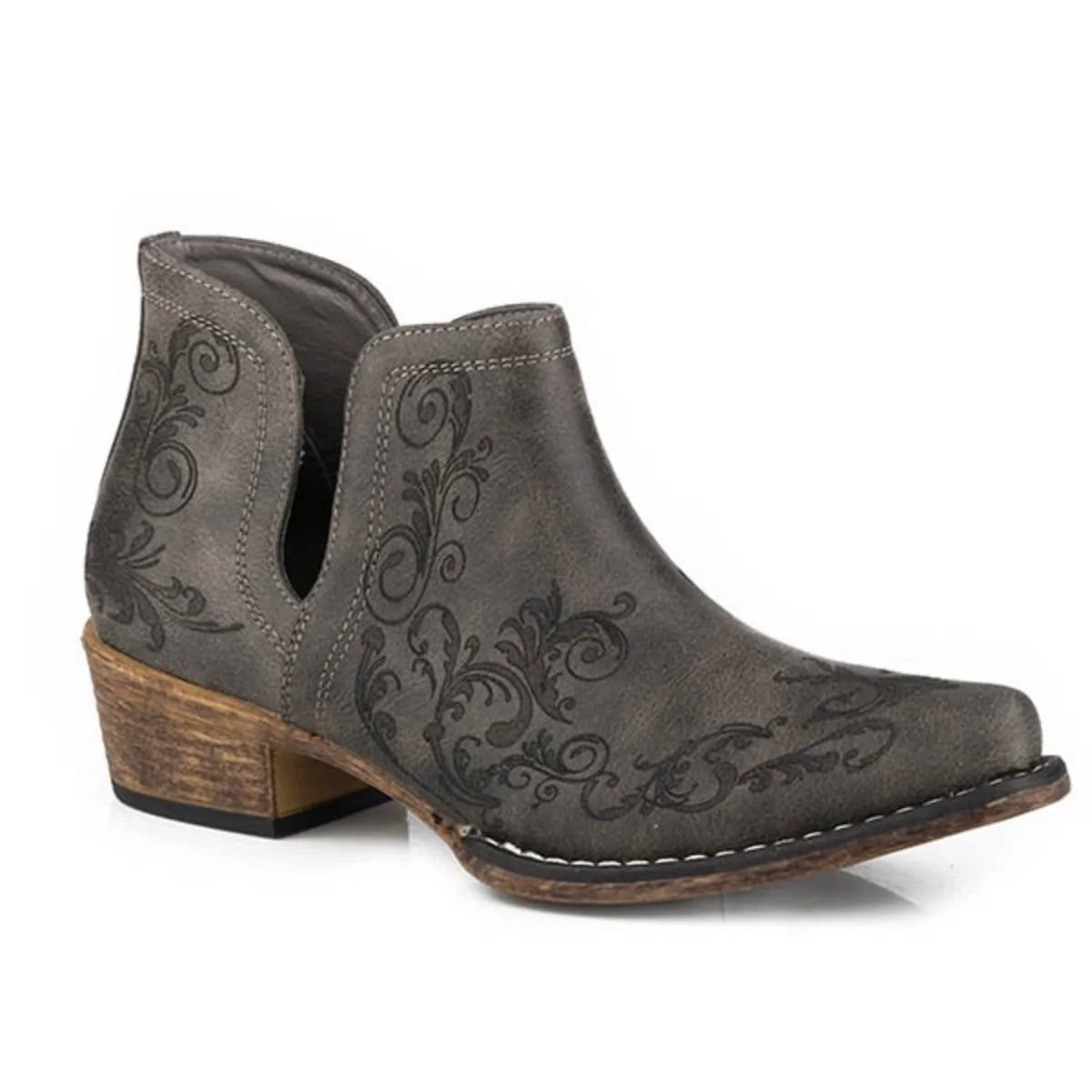 Ava Laser Women's Black Cowgirl Boots by Roper