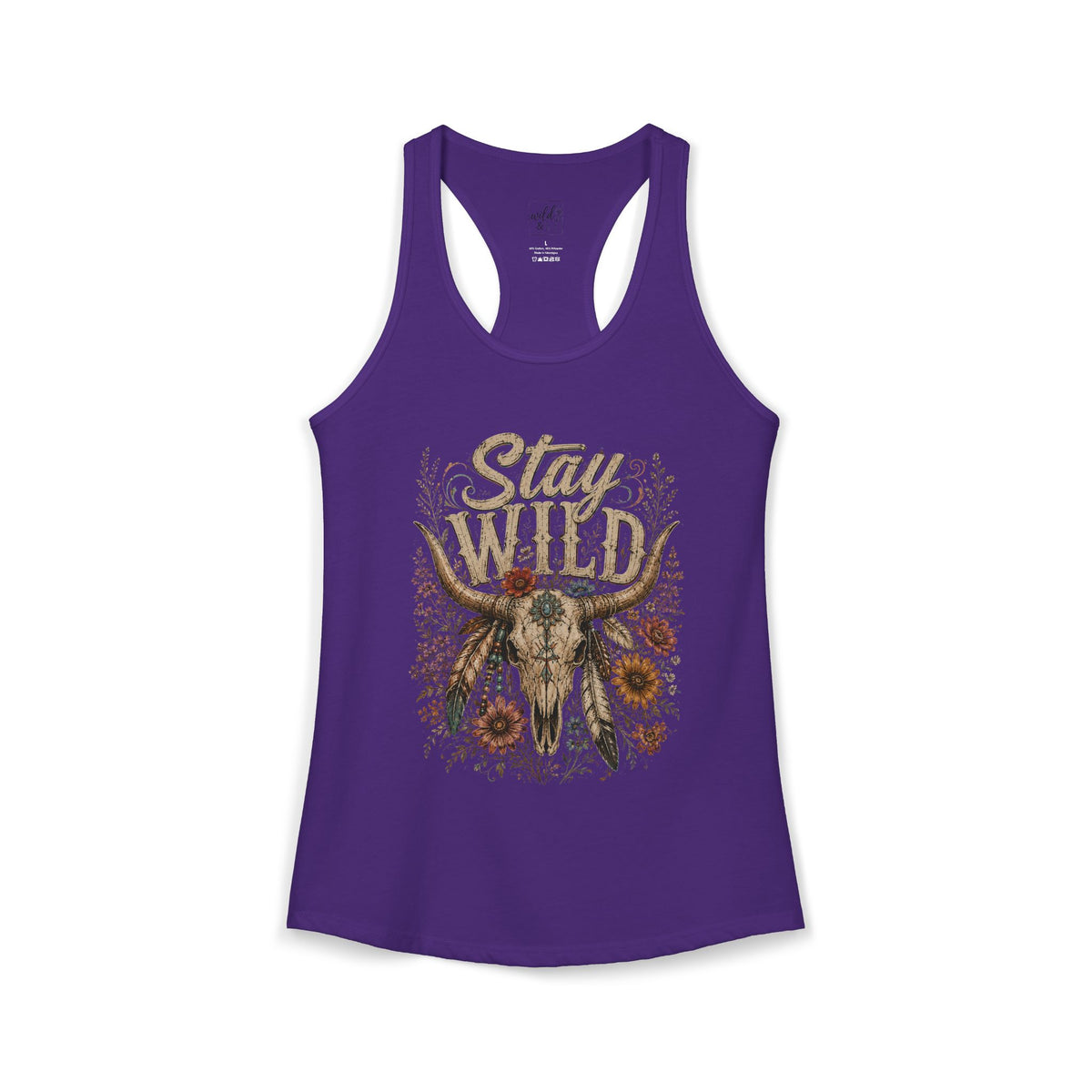 Stay Wild ~ Wildflowers & Moonshine Exclusive Women's Ideal Racerback Tank