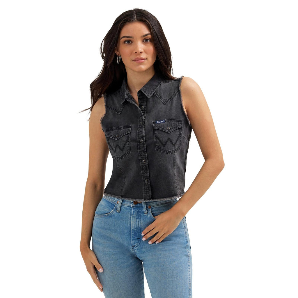 Denim Women's Black Tank by Wrangler