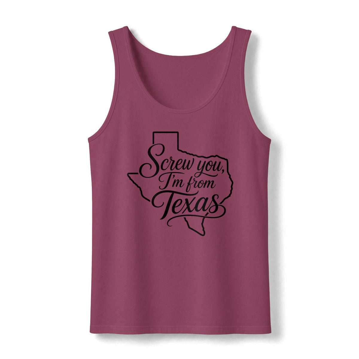 Texas Tank Top — "Screw You, I'm From Texas" Graphic Garment-Dyed Tank - Wildflowers & Moonshine Exclusive