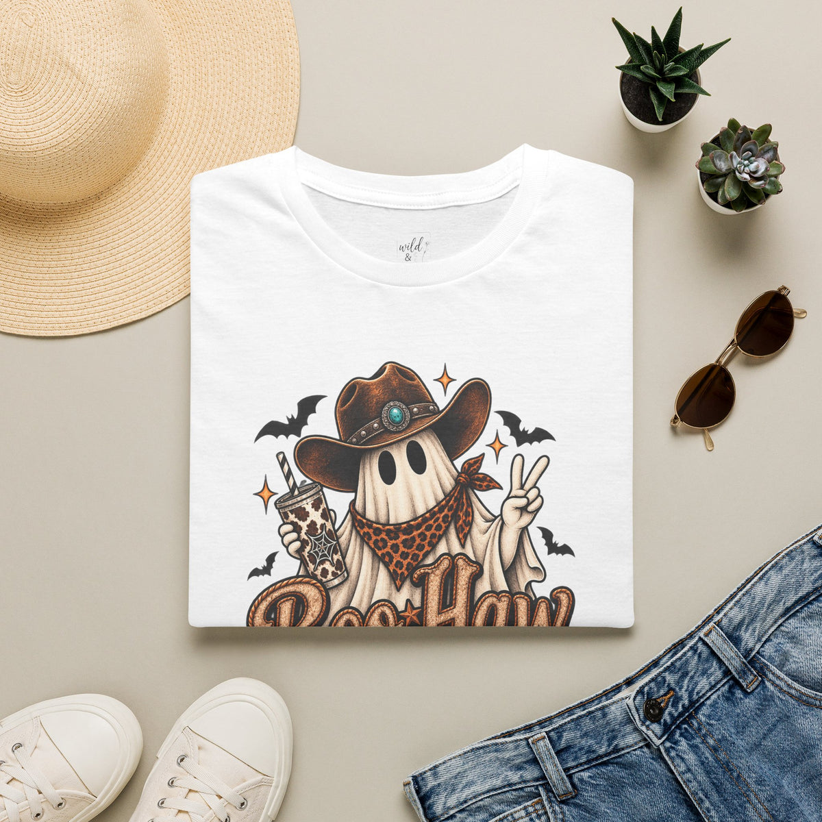 Boo-Haw Halloween Cowboy ~ Wildflowers & Moonshine Exclusive T-Shirt