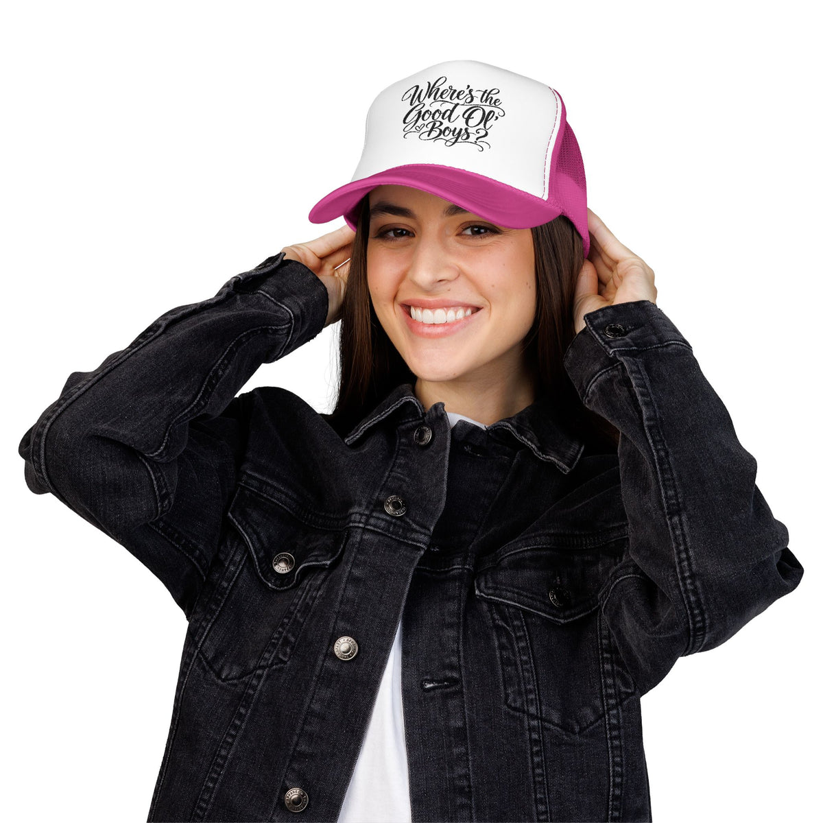 Where's the Good Ol' Boys Foam Trucker Hat — Retro Country Phrase Cap