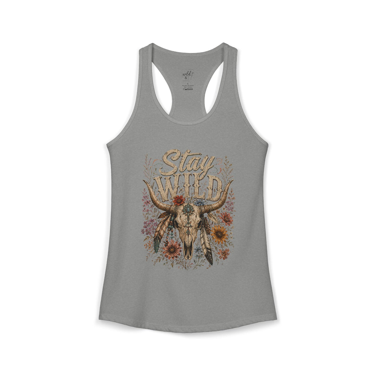 Stay Wild ~ Wildflowers & Moonshine Exclusive Women's Ideal Racerback Tank