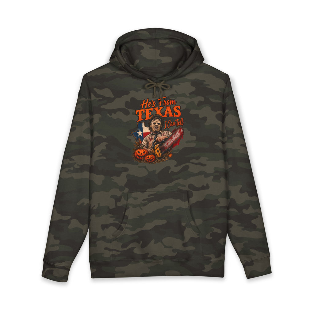 Texas Chainsaw Halloween Hoodie Vintage Horror Camo Pullover - Wildflowers & Moonshine Exclusive!