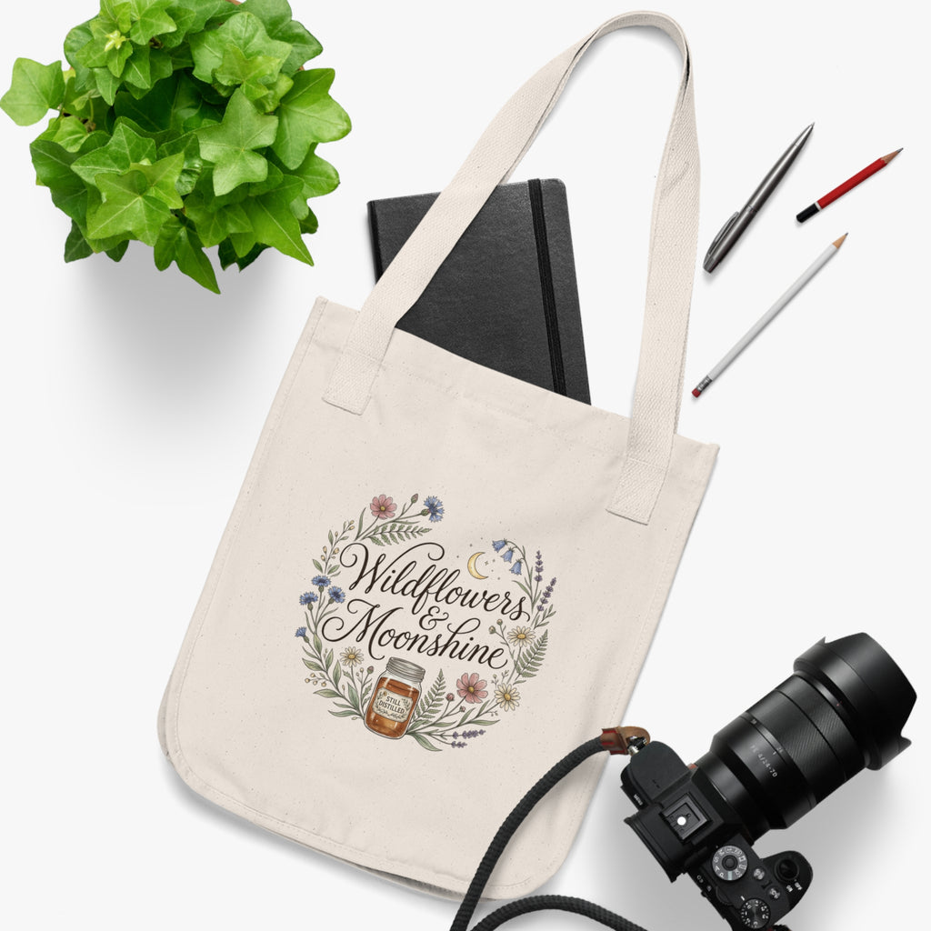 Wildflowers & Moonshine Organic Canvas Tote Bag - Wildflowers & Moonshine Exclusive!