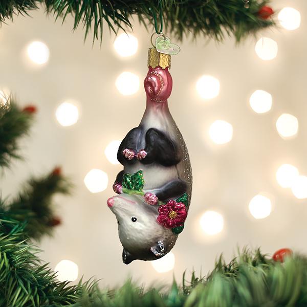 Blossom Opossum Ornament from Old World Christmas