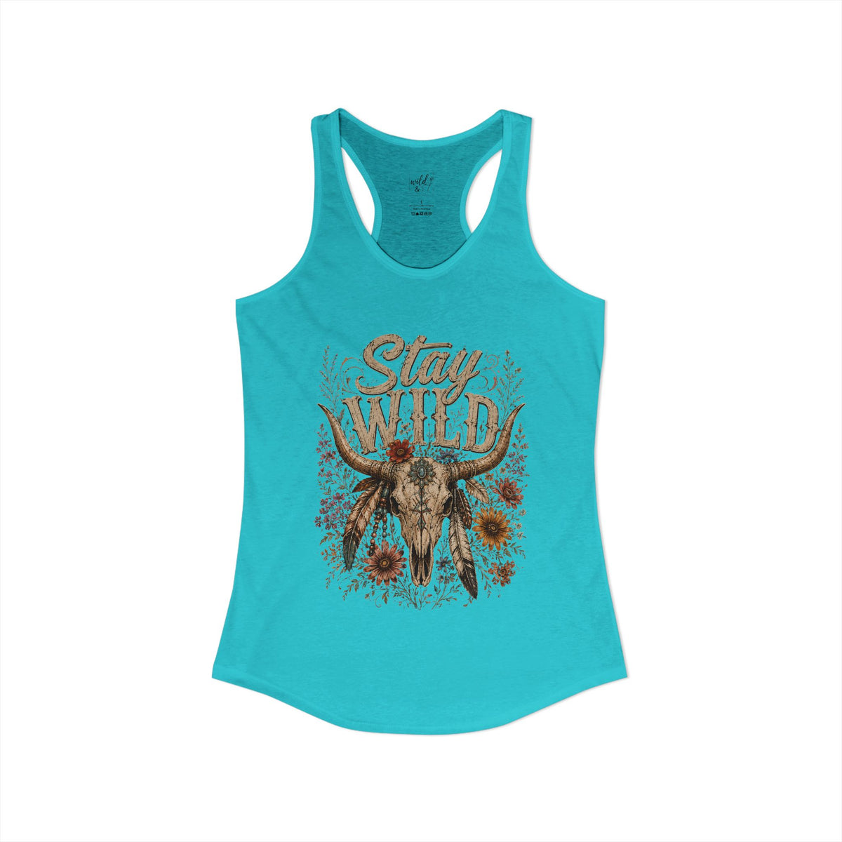 Stay Wild ~ Wildflowers & Moonshine Exclusive Women's Ideal Racerback Tank
