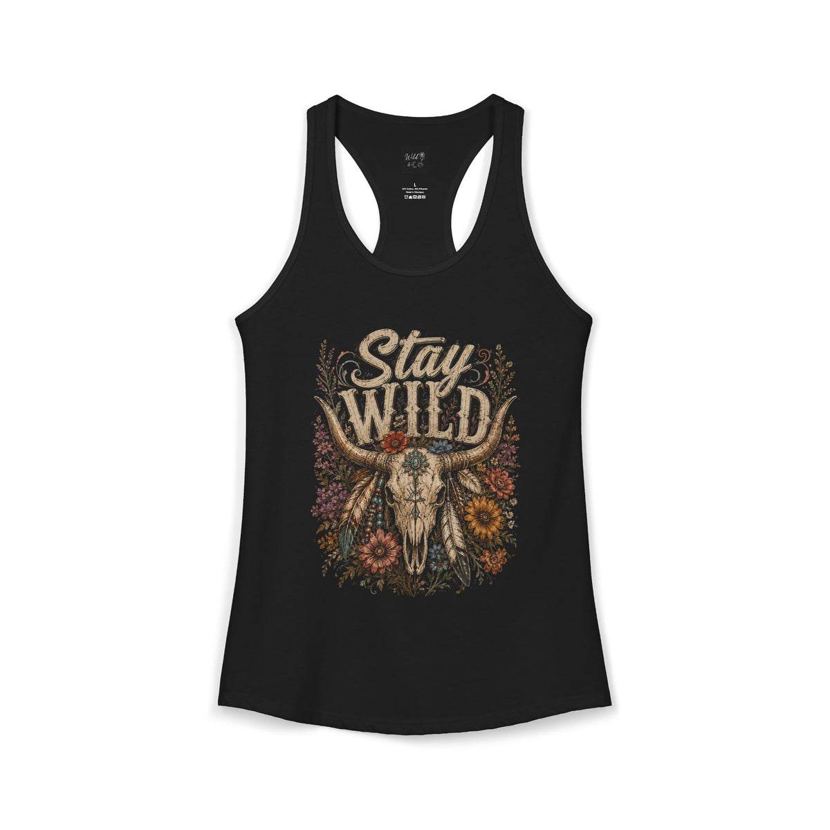 Stay Wild ~ Wildflowers & Moonshine Exclusive Women's Ideal Racerback Tank