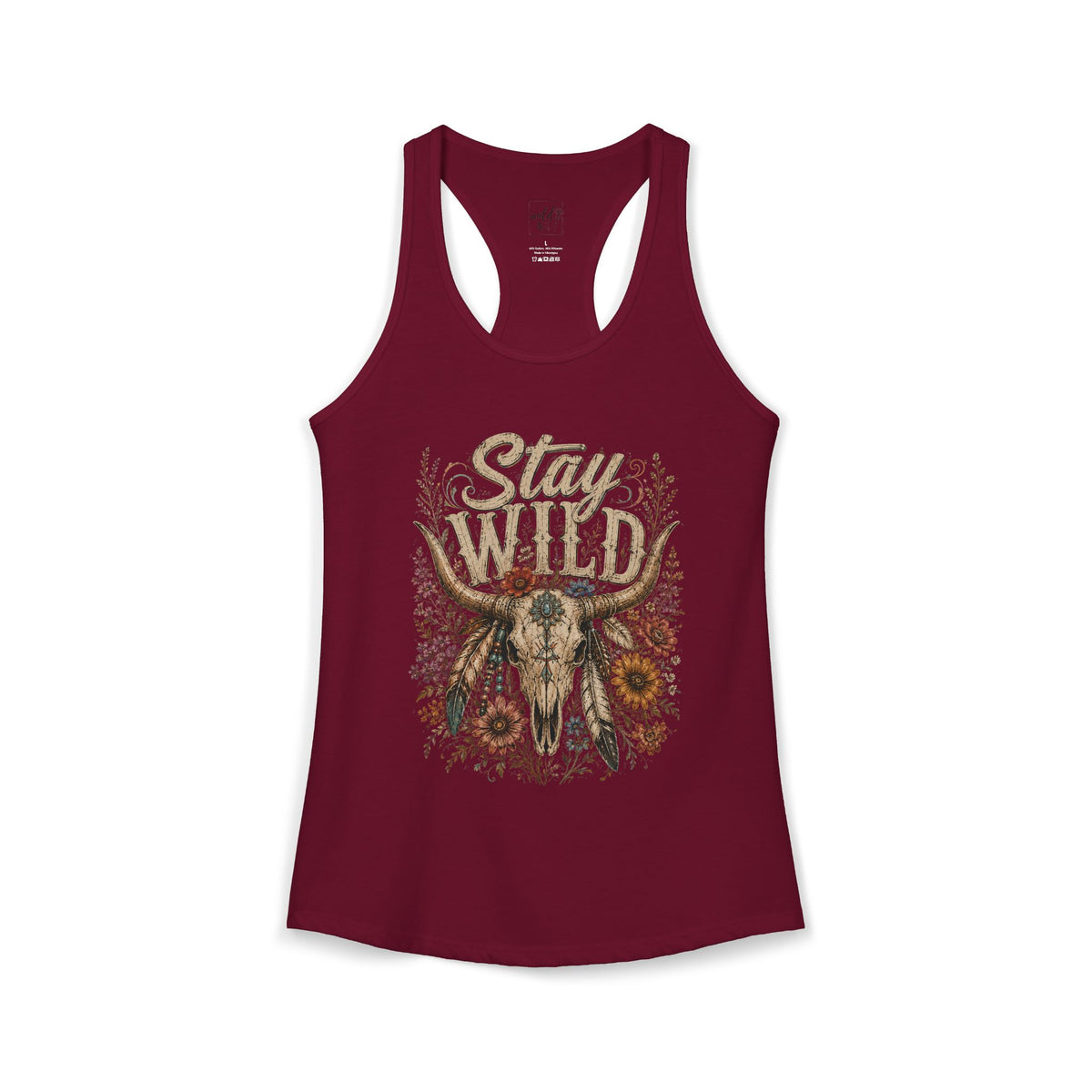 Stay Wild ~ Wildflowers & Moonshine Exclusive Women's Ideal Racerback Tank