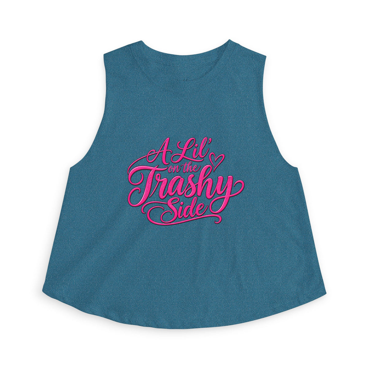A Lil' on the Trashy Side Hot Pink Lettering Crop Top