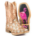 Mish & Mash / Geometric Pony Sole (Multi) - Little Kids/Big Kids Leather Cowgirl Boots by Tim Haul
