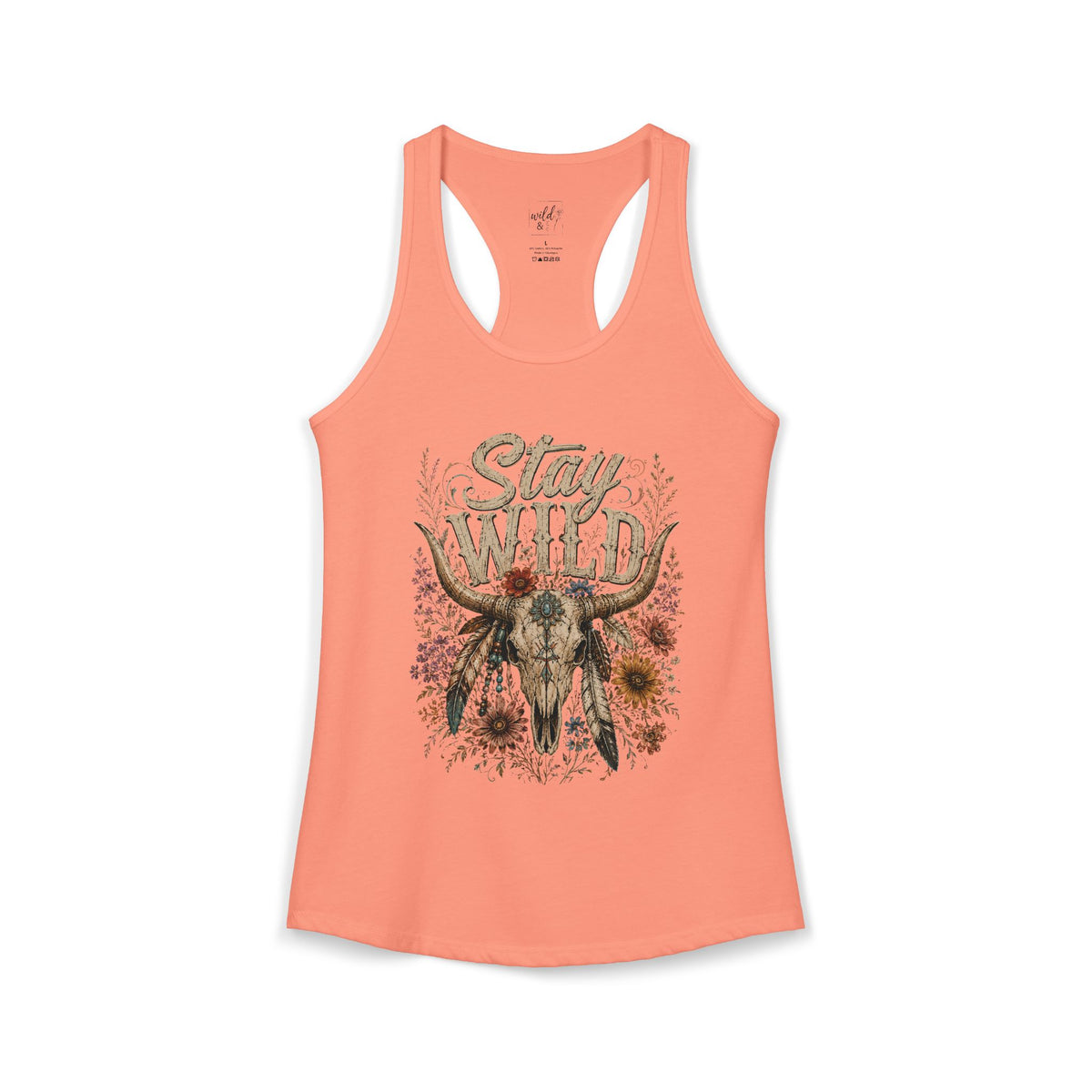 Stay Wild ~ Wildflowers & Moonshine Exclusive Women's Ideal Racerback Tank