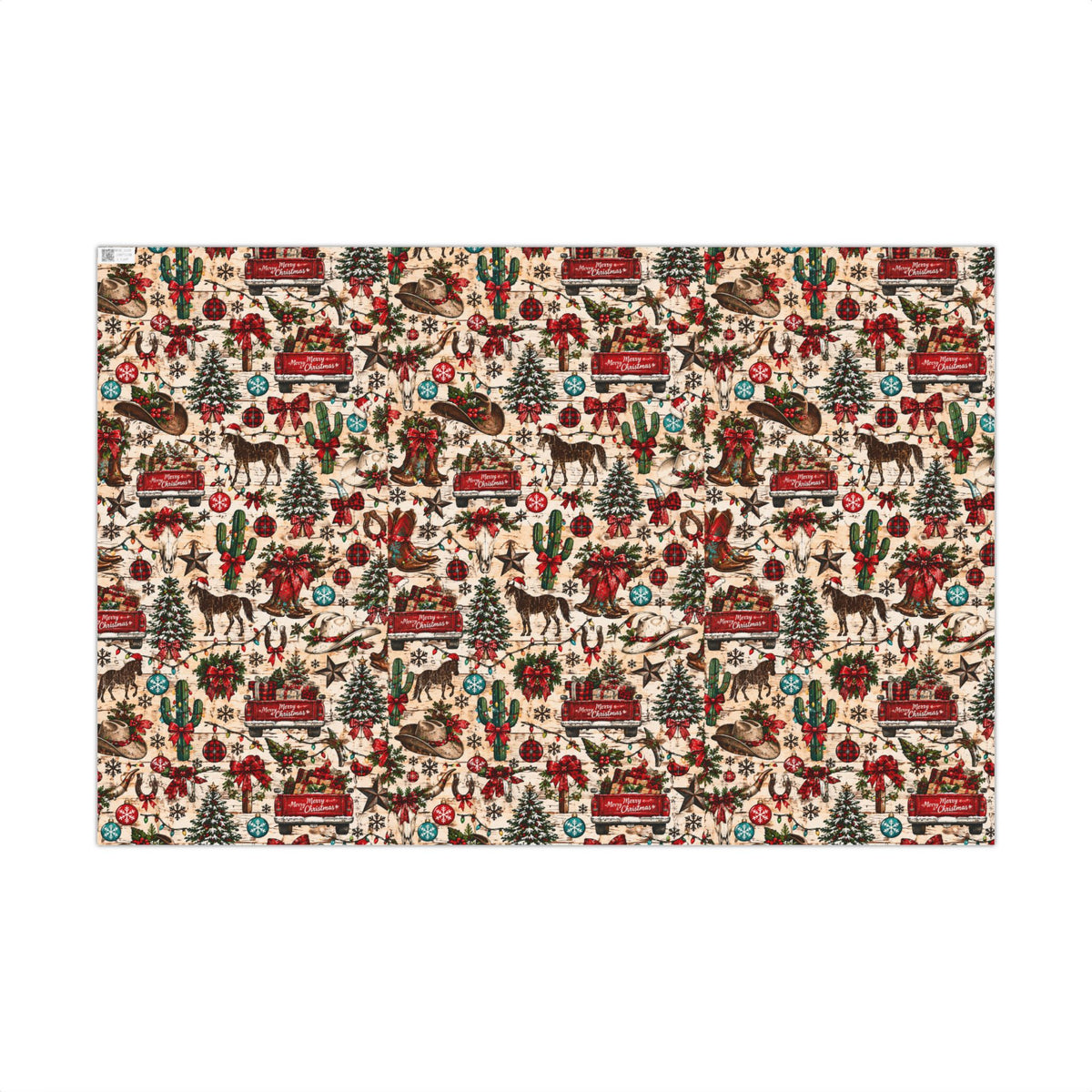 Pick-up Trucks & Horses Christmas Wrapping Paper - Wildflowers & Moonshine Exclusive