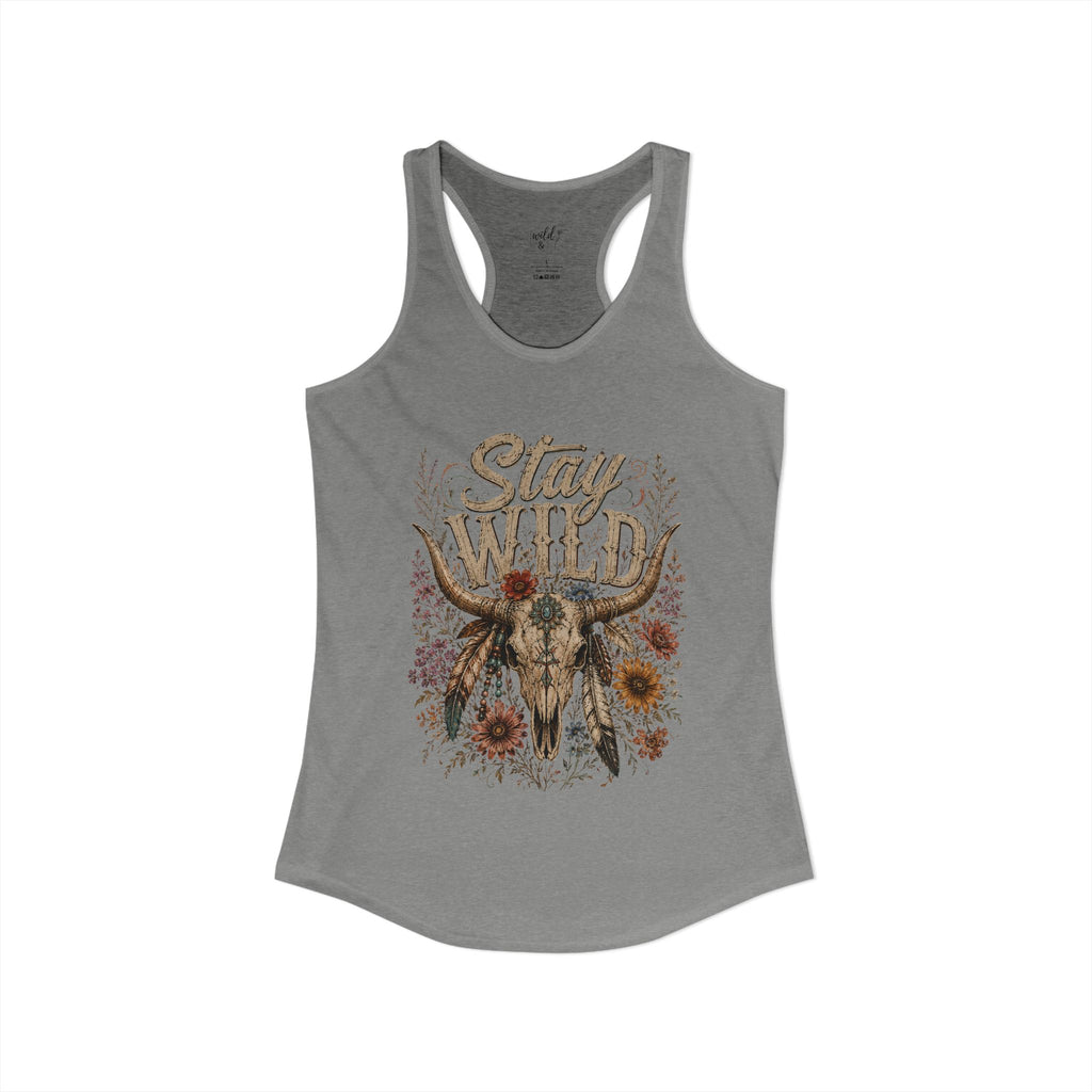 Stay Wild ~ Wildflowers & Moonshine Exclusive Women's Ideal Racerback Tank