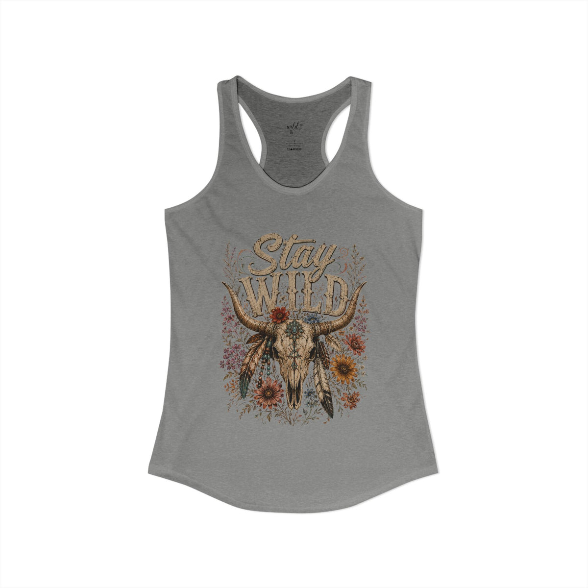 Stay Wild ~ Wildflowers & Moonshine Exclusive Women's Ideal Racerback Tank