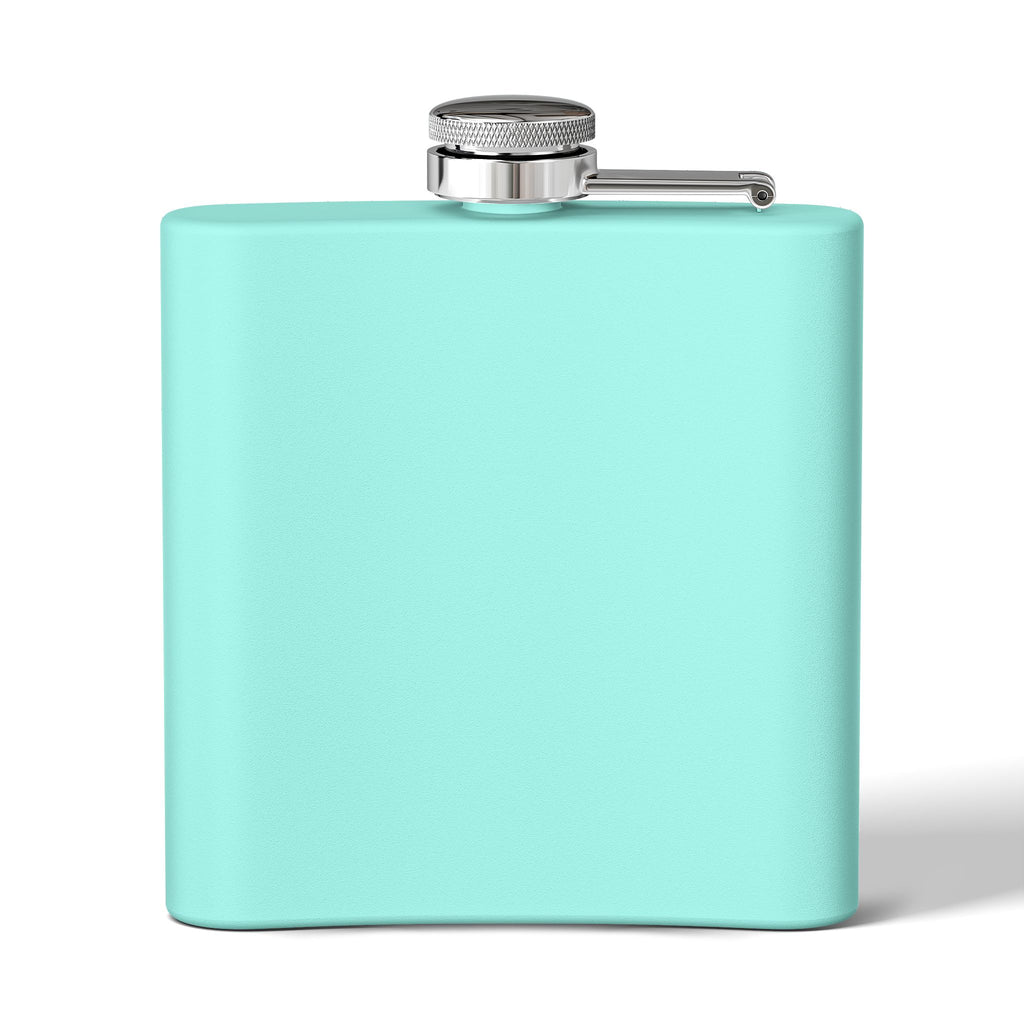 Texas Stainless Flask – “Screw You, I’m From Texas” 6oz Hip Flask (Aqua) - Wildflowers & Moonshine Exclusive