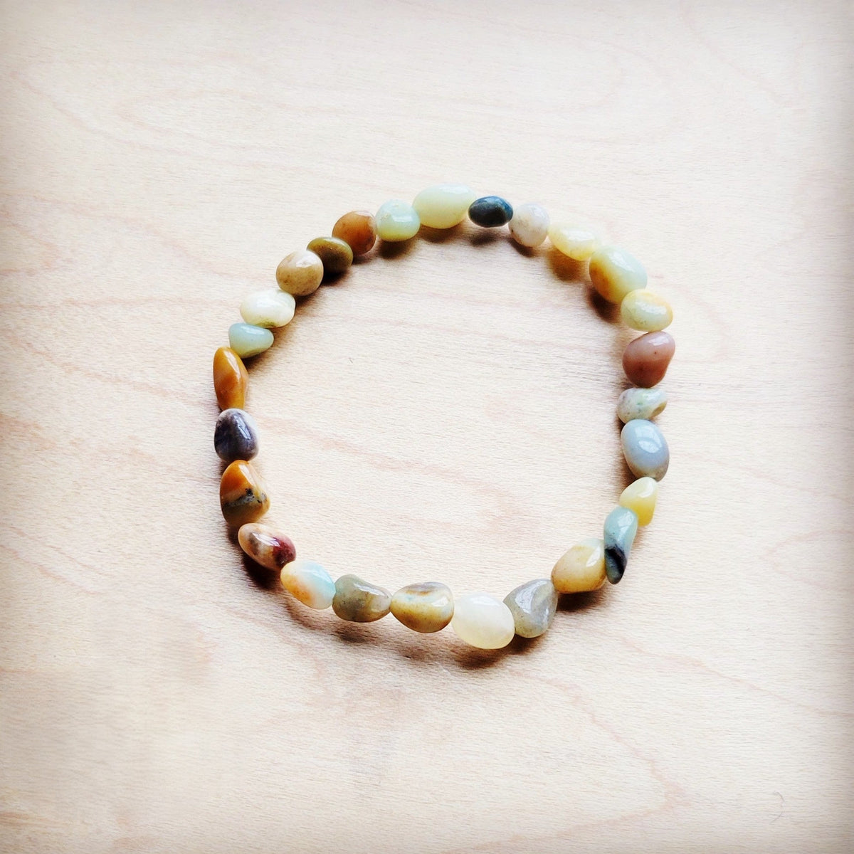 Amazonite Beaded Stretch Bracelet 807k