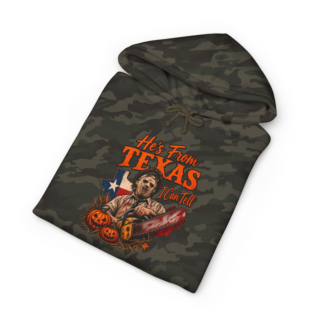 Texas Chainsaw Halloween Hoodie Vintage Horror Camo Pullover - Wildflowers & Moonshine Exclusive!