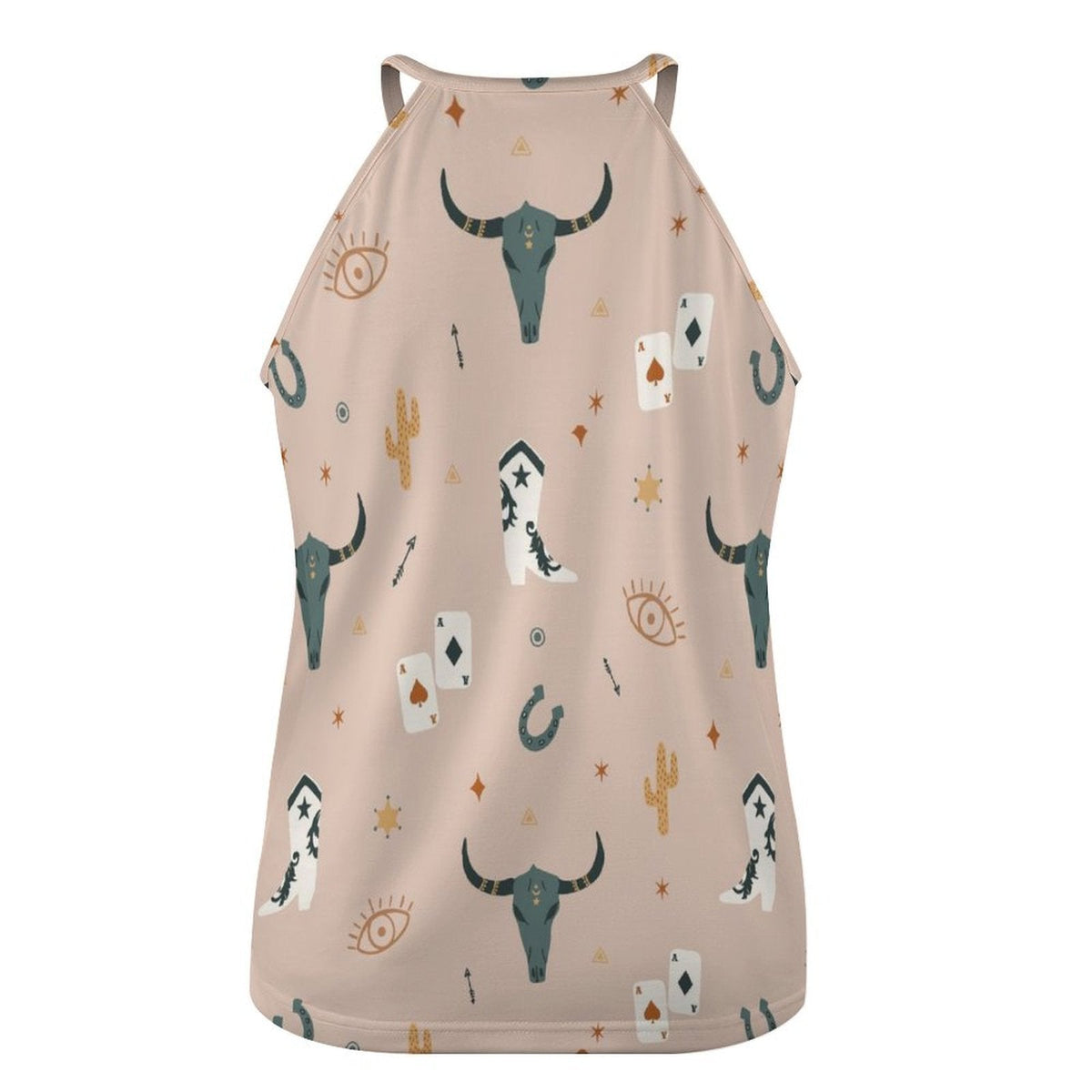 Cow Skull Western Tank Top by Baha Ranch