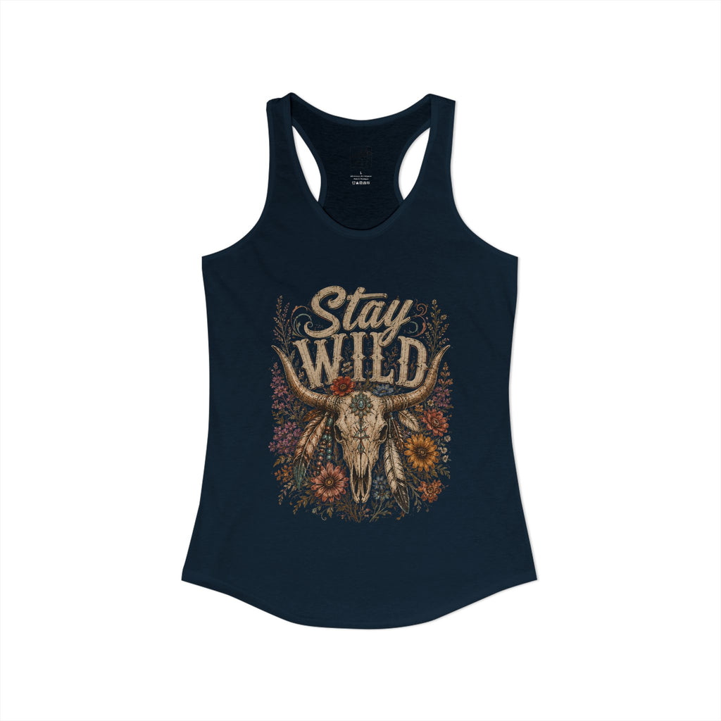 Stay Wild ~ Wildflowers & Moonshine Exclusive Women's Ideal Racerback Tank