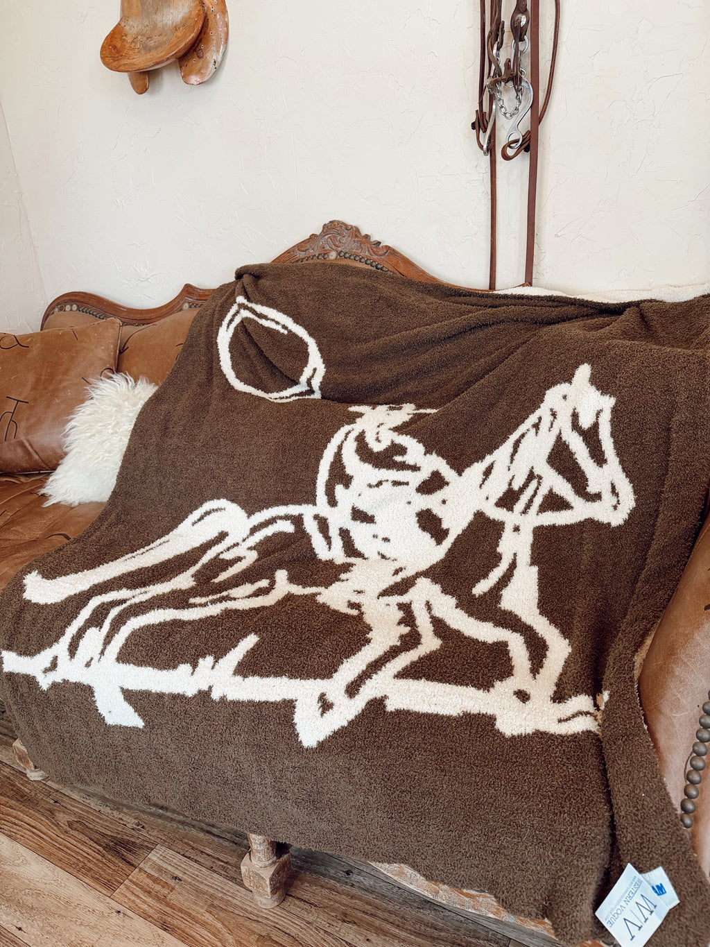 Cowboy Drifter Throw Blanket