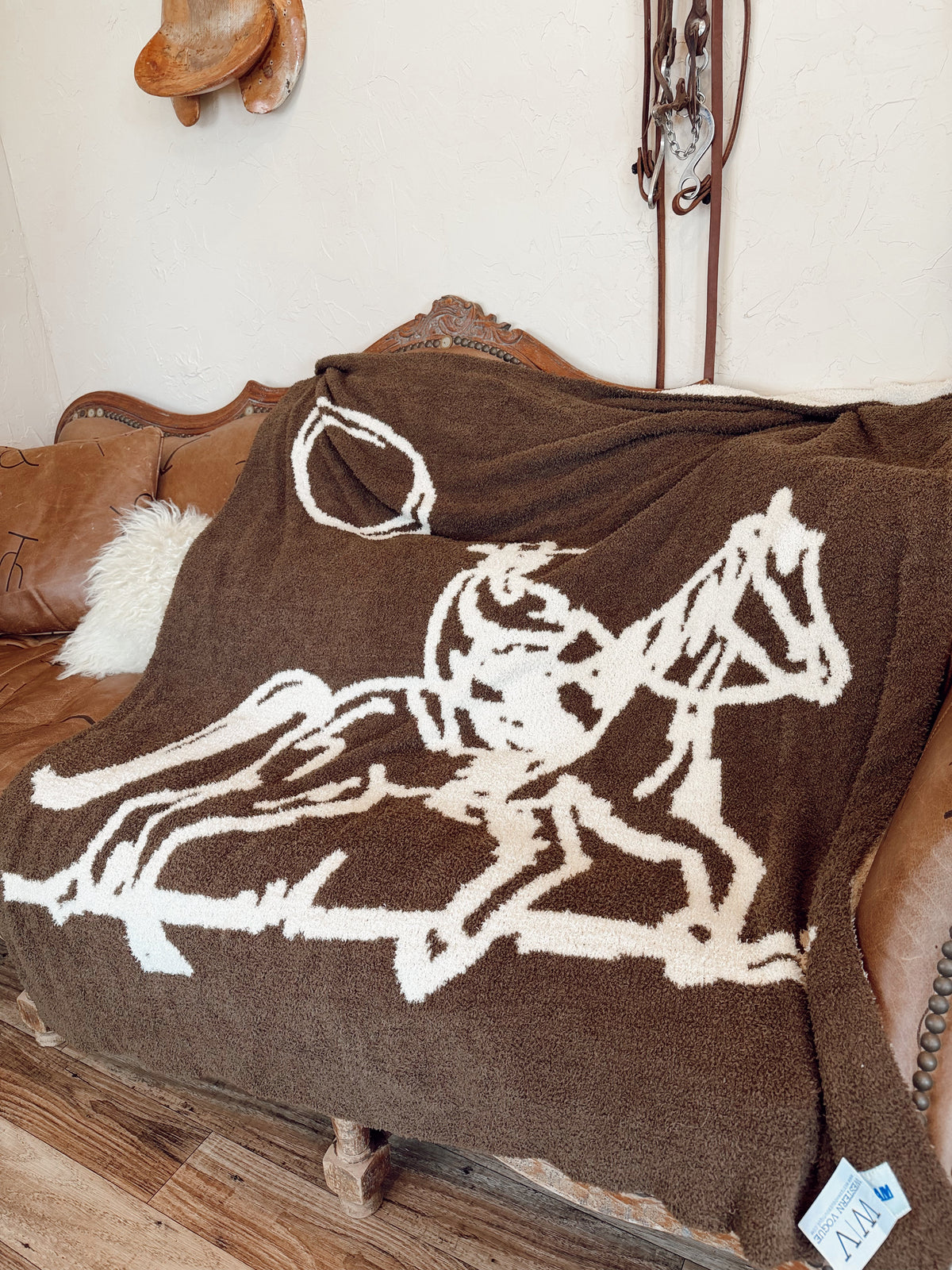 Cowboy Drifter Throw Blanket