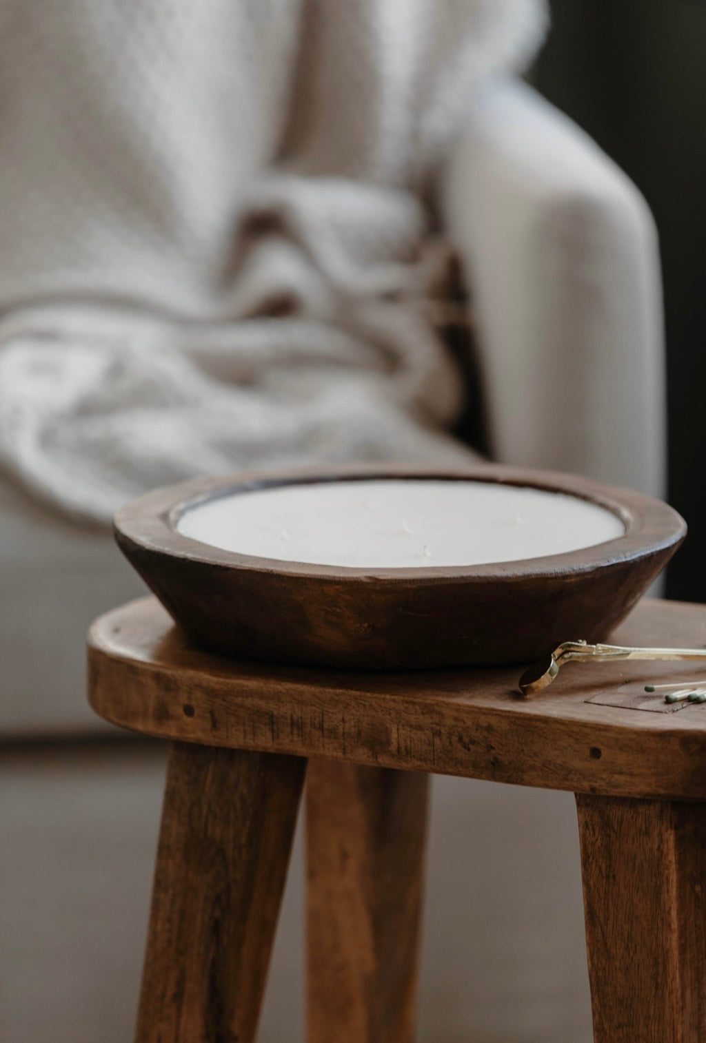 Wooden Bowl 5 Wick Candle 48 oz