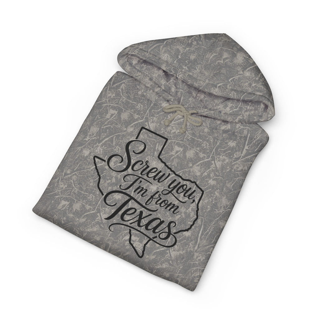 "Screw You, I'm From Texas" Distressed Camo Hoodie - Wildflowers & Moonshine Exclusive