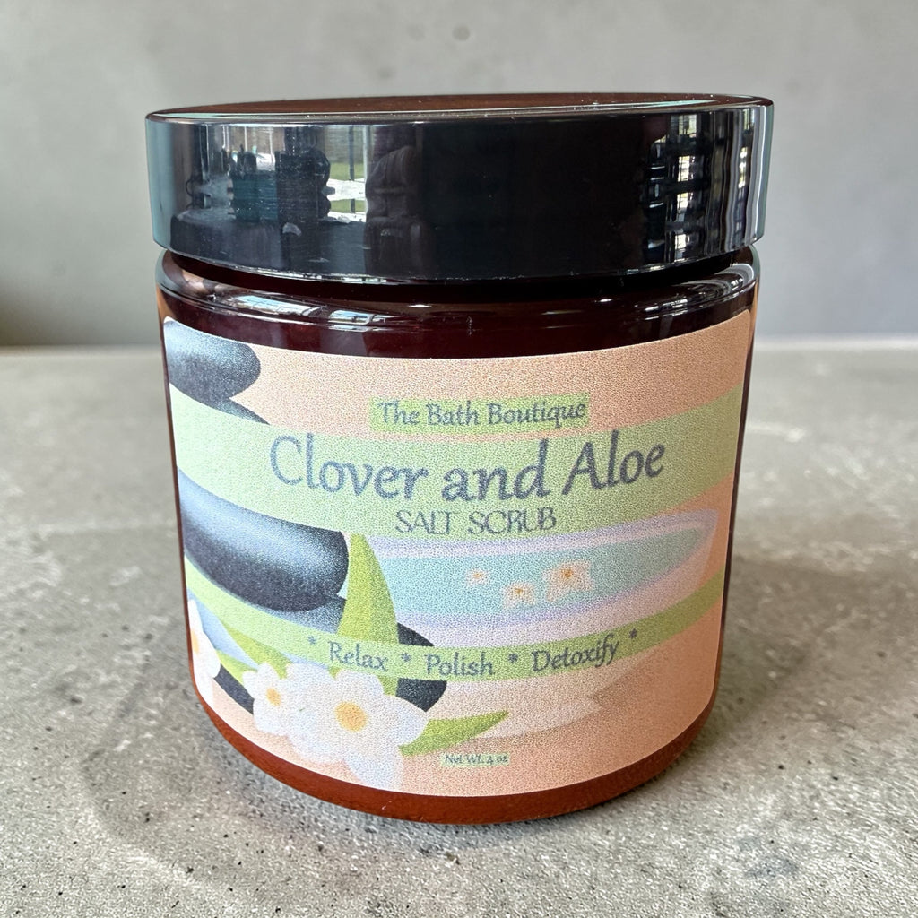 Clover & Aloe Salt Scrub | Soothing Botanical Body Scrub