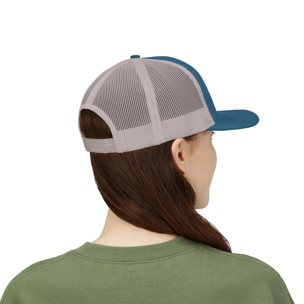 Buckle Bunny Trucker Cap — Retro Script Rhinestone Style Snapback