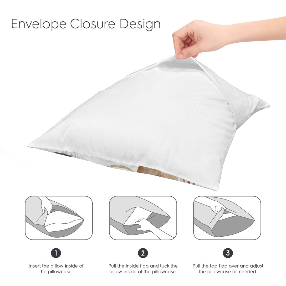 Fancy Horse on White Velvety Soft Pillow Case