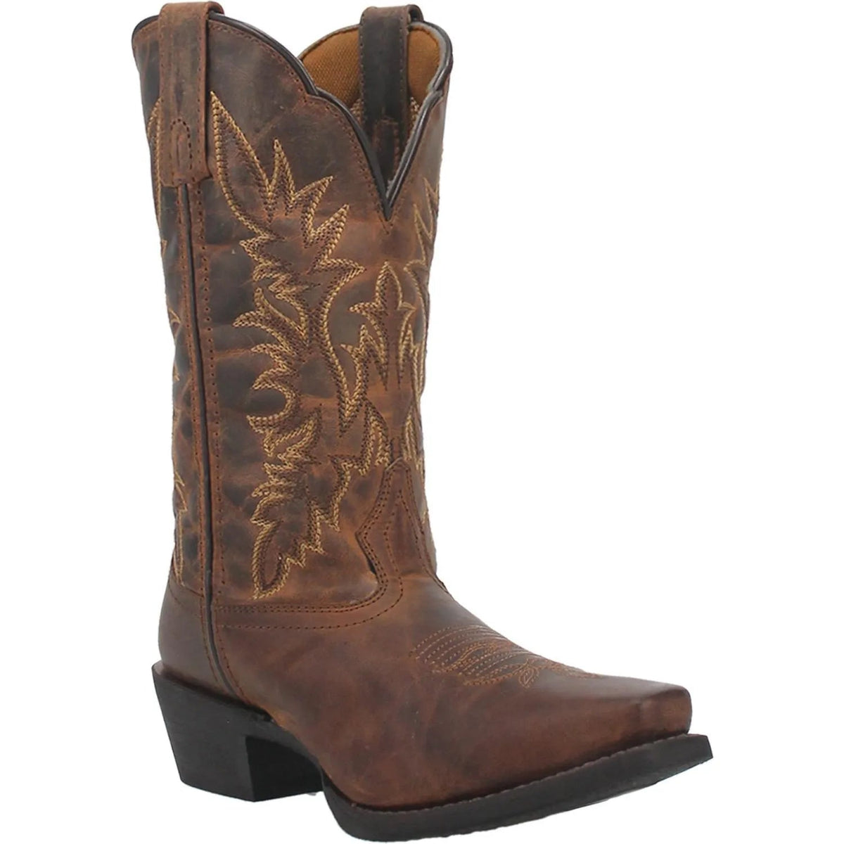 Malinda Women's Brown Leather Cowgirl Boots by Laredo