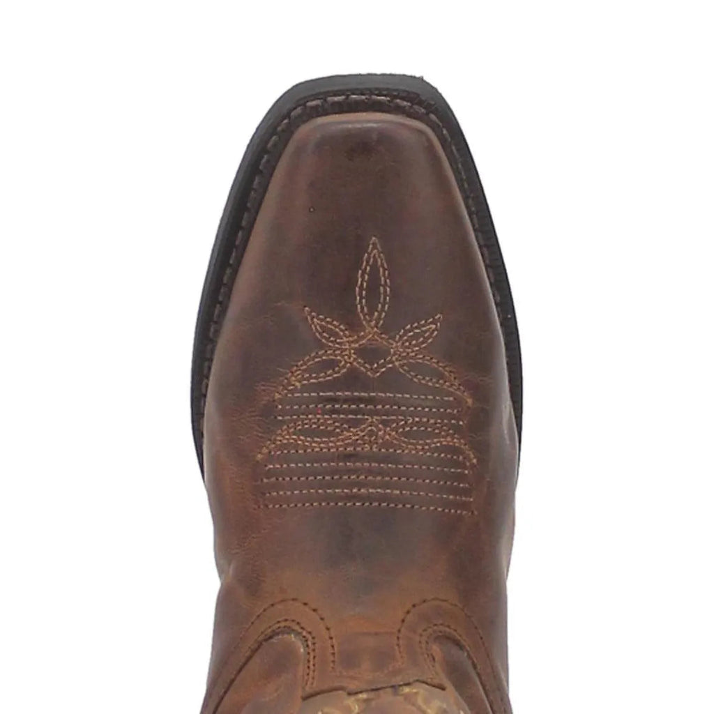Malinda Women's Brown Leather Cowgirl Boots by Laredo