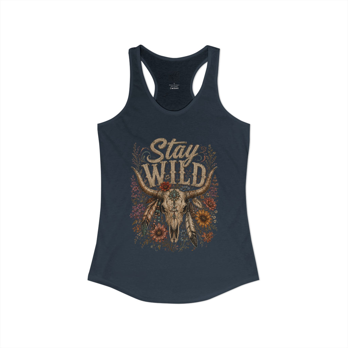 Stay Wild ~ Wildflowers & Moonshine Exclusive Women's Ideal Racerback Tank
