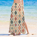 Cream Aztec Beach Swim Coverup Skirt by Baha Ranch