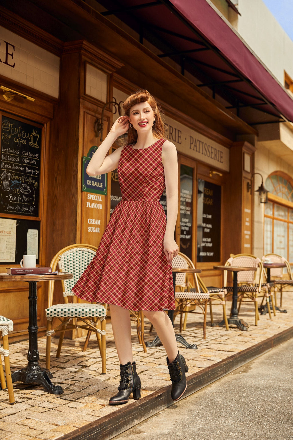 Vintage Plaid Dress