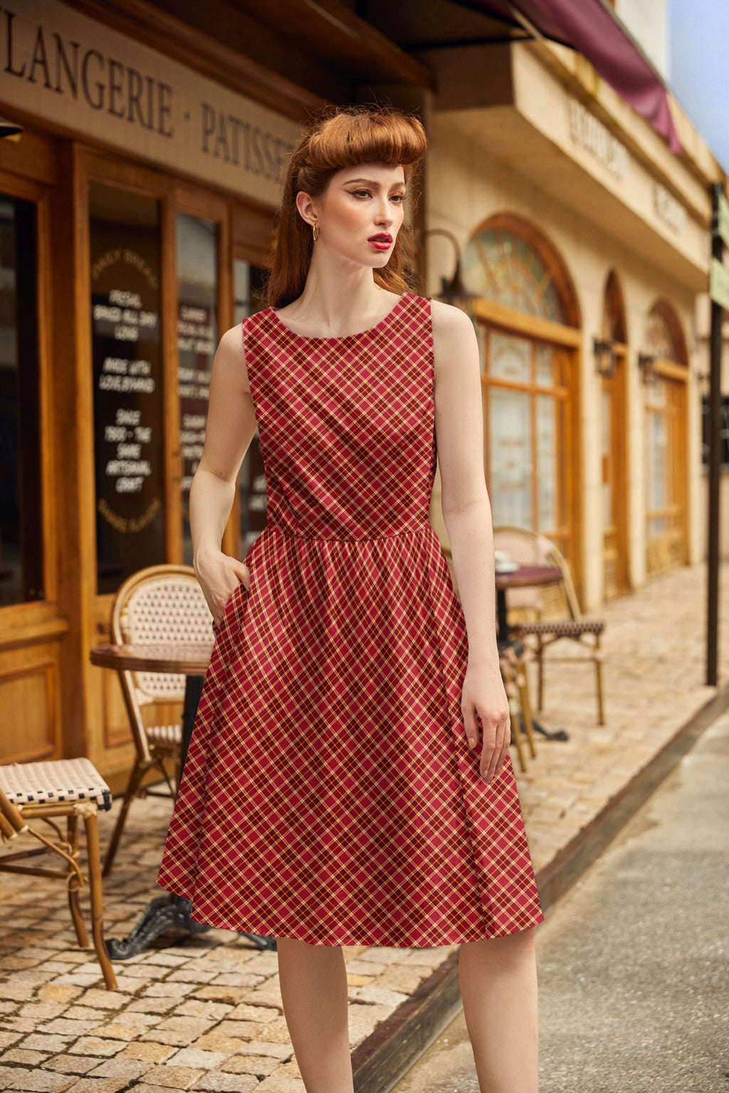 Vintage Plaid Dress