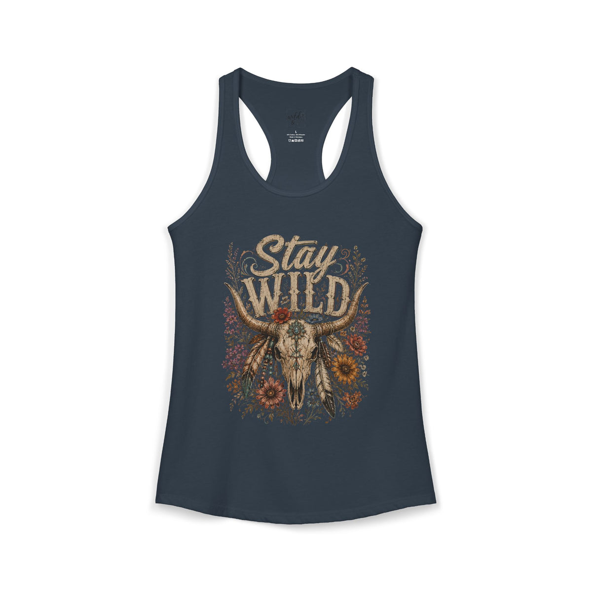 Stay Wild ~ Wildflowers & Moonshine Exclusive Women's Ideal Racerback Tank