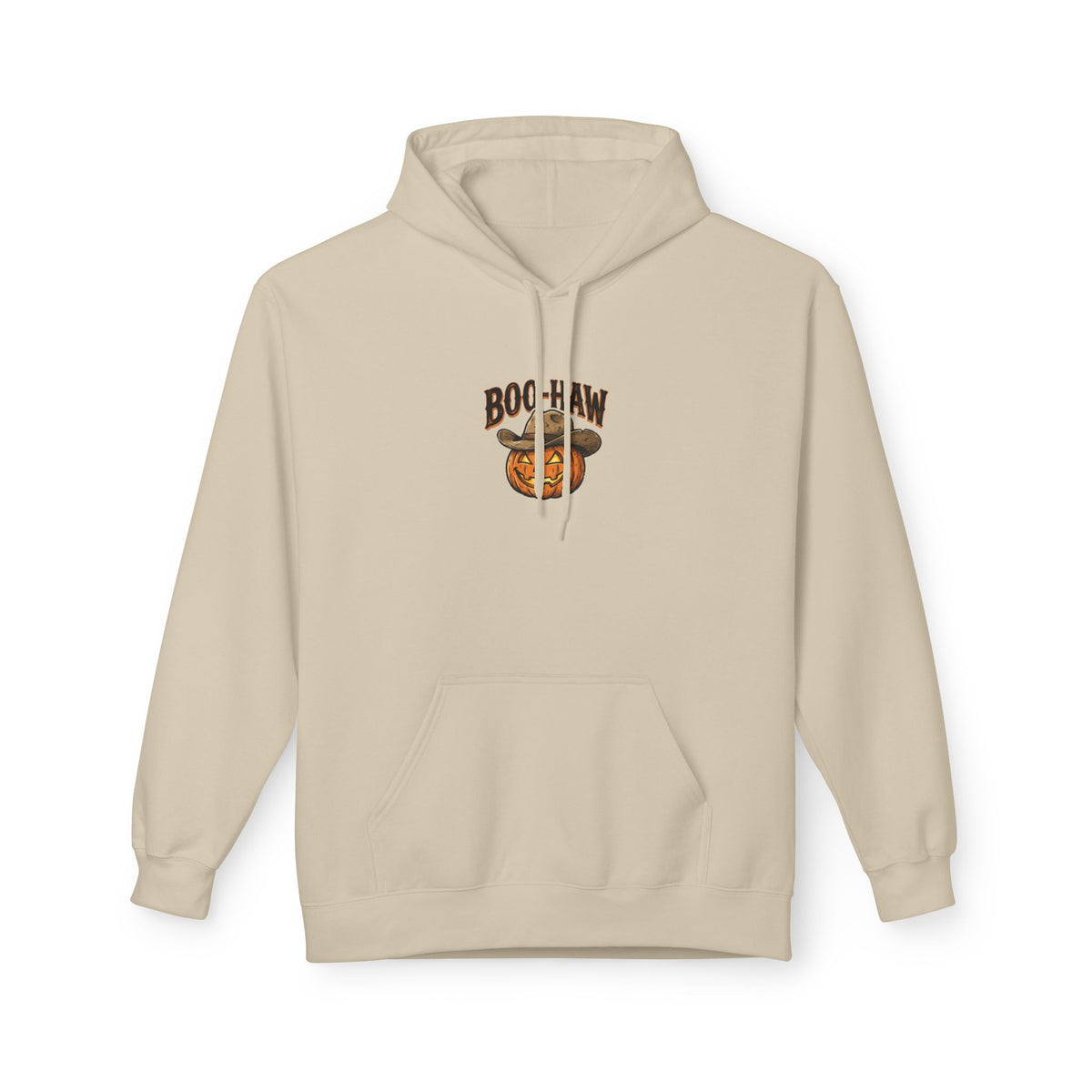 Boo-Haw Halloween Hoodie ~ Wildflowers & Moonshine — Cowgirl Scarecrow Pumpkin Fall Pullover