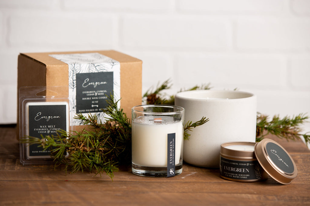 Evergreen Wooden Wick Candle 7.5 oz