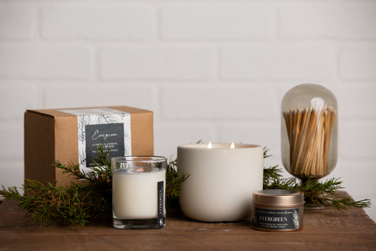 Evergreen Cement Candle 22 oz