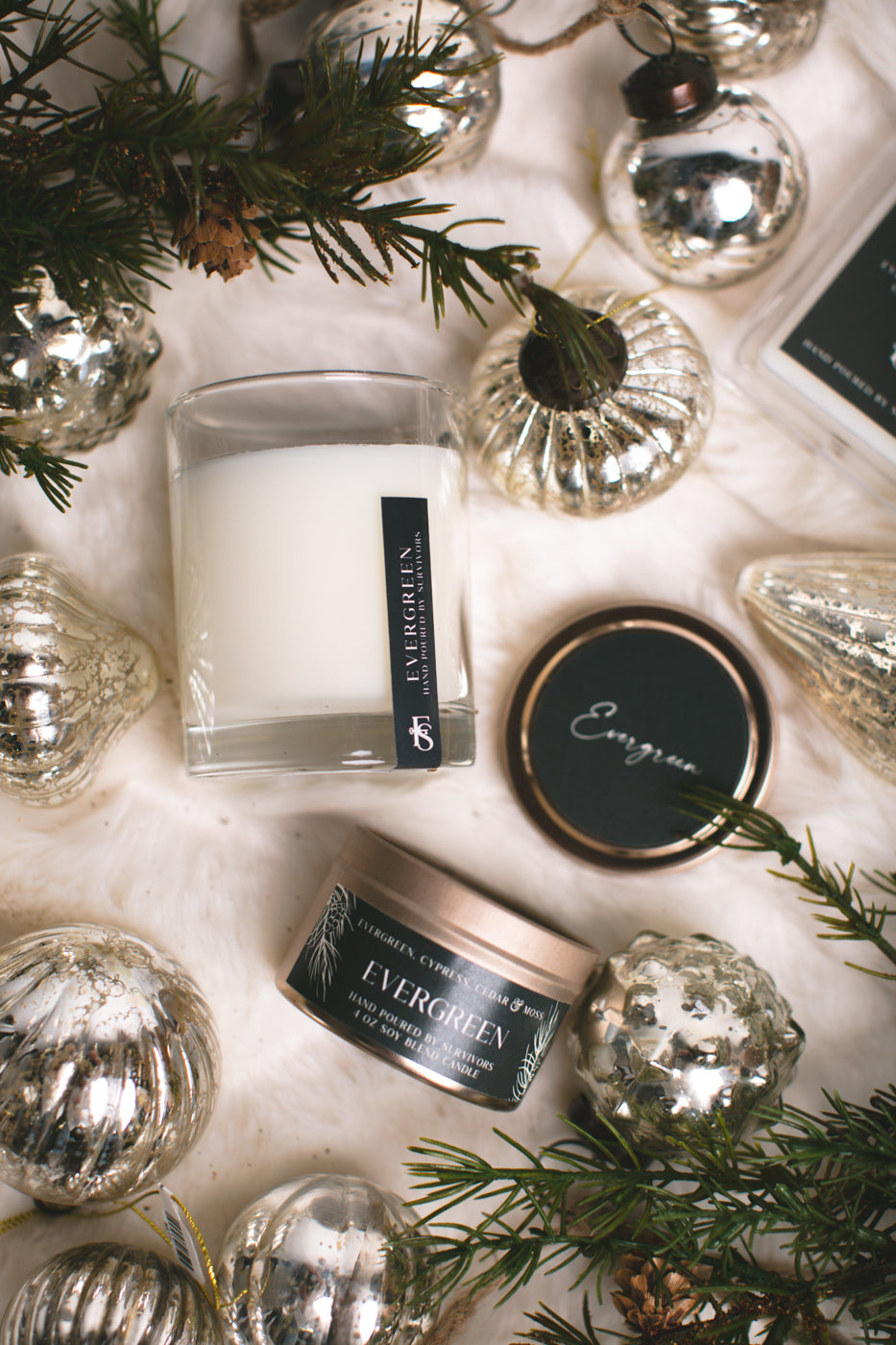 Evergreen Wooden Wick Candle 7.5 oz