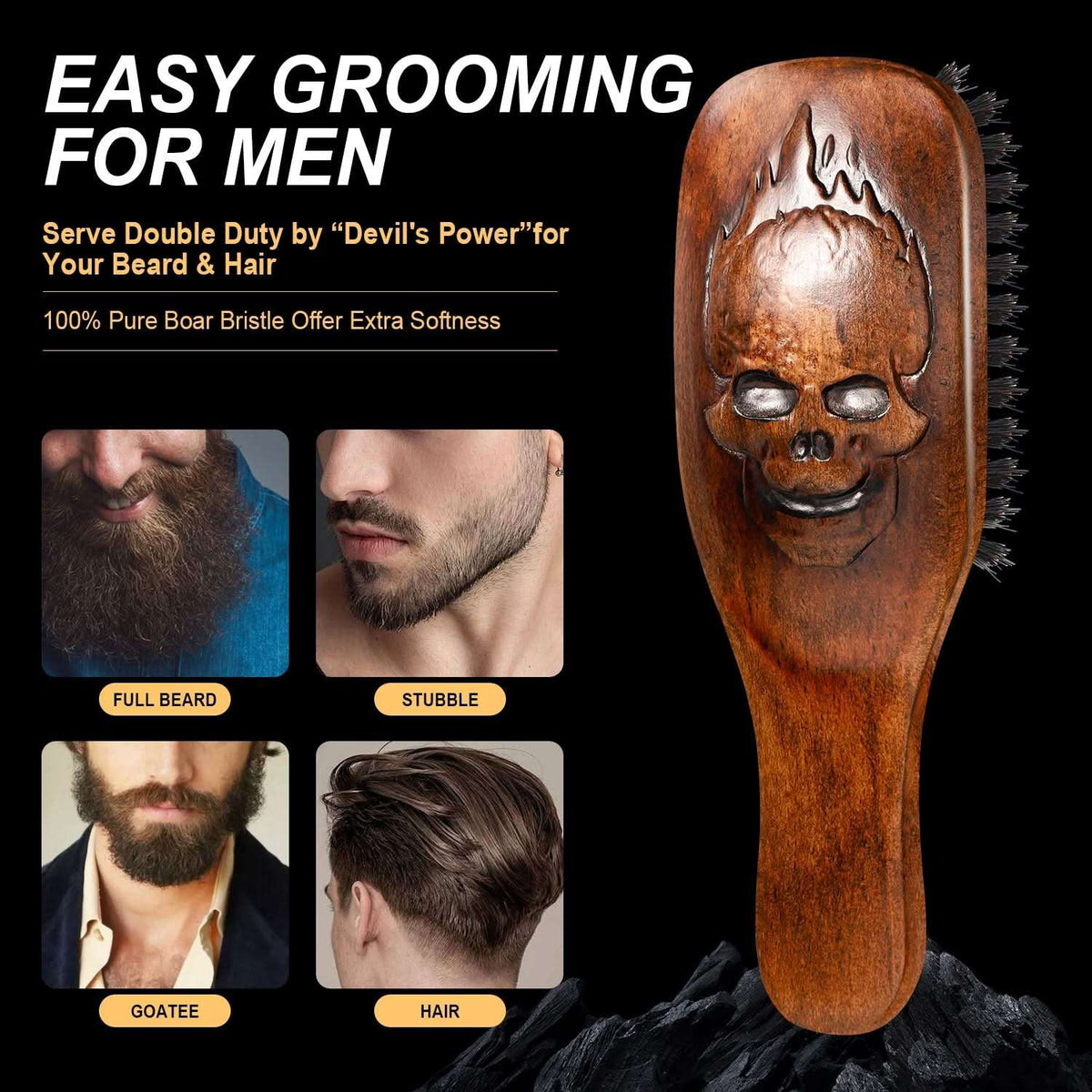 Eagle Fortress Inferno Styler Military Beard & Hair Brush